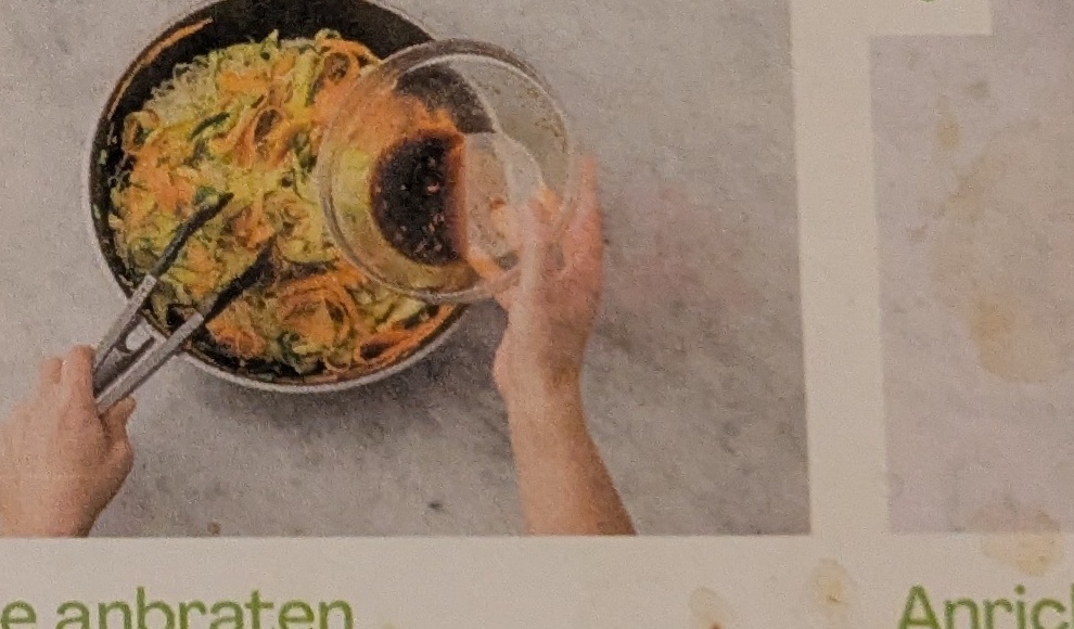 Step: Heat 1-2 tsp oil in a second pan, add the white...