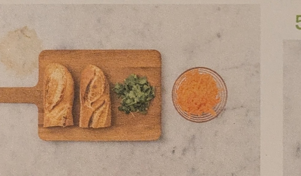 Step: Peel and coarsely grate the carrot. Pick coriander...